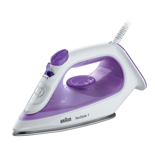 Braun TexStyle 1 Steam Iron, 2000 Watt, Purple White - SI1080VI
