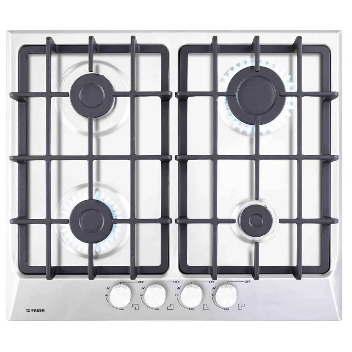 Fresh Built-In Gas Hob, 4 Burners, 60 cm, Stainless Steel HAFR60CMSC1 500008870
