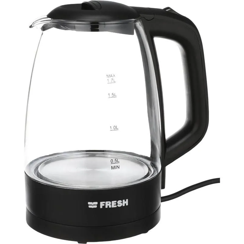 Fresh Electric Kettle, 2200 Watt, 1.7 Liter - Black - 500011386