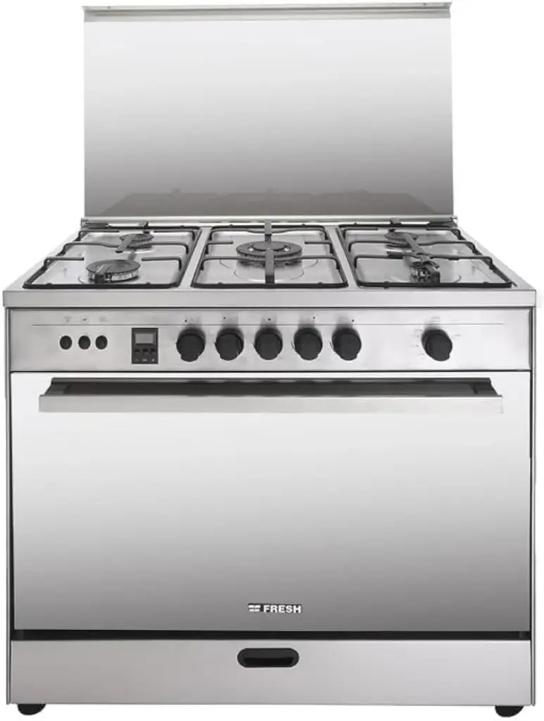 Fresh Gas Cooker Rock, 5 Burners, 90 x 60 Cm, Silver - 500015560