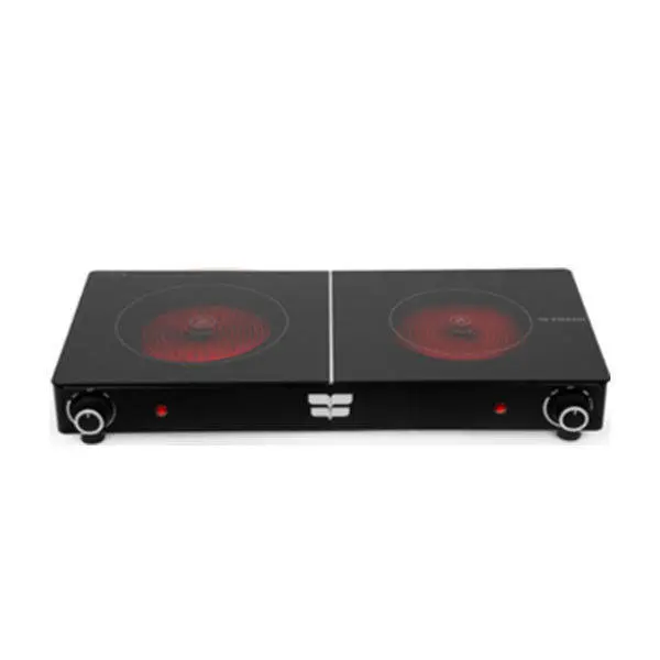 Fresh Ceramic Electric Hot Plate, 2 Plate, 2800 Watt, Black - 500013424