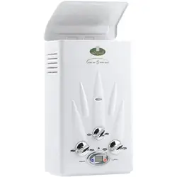 Kiriazi Natural Gas Water Heater, With Charger, 5 Liters - White - KGH 5 AD