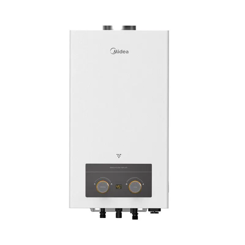 Midea Gas Water Heater With Chimney, 10 Liters, White - 10DHSN 