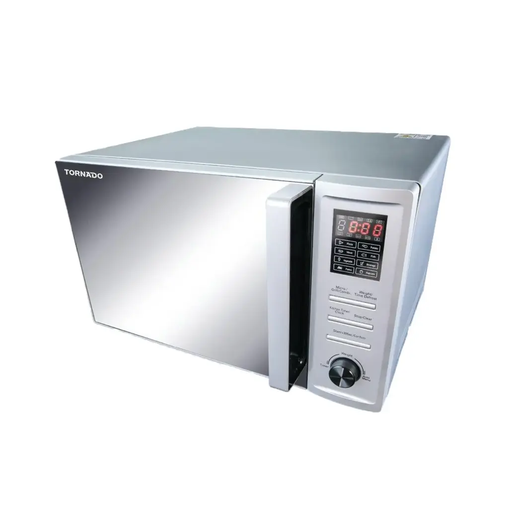 Tornado Digital Microwave with Grill, 36 Liter, Silver - MOM-C36BBE-S