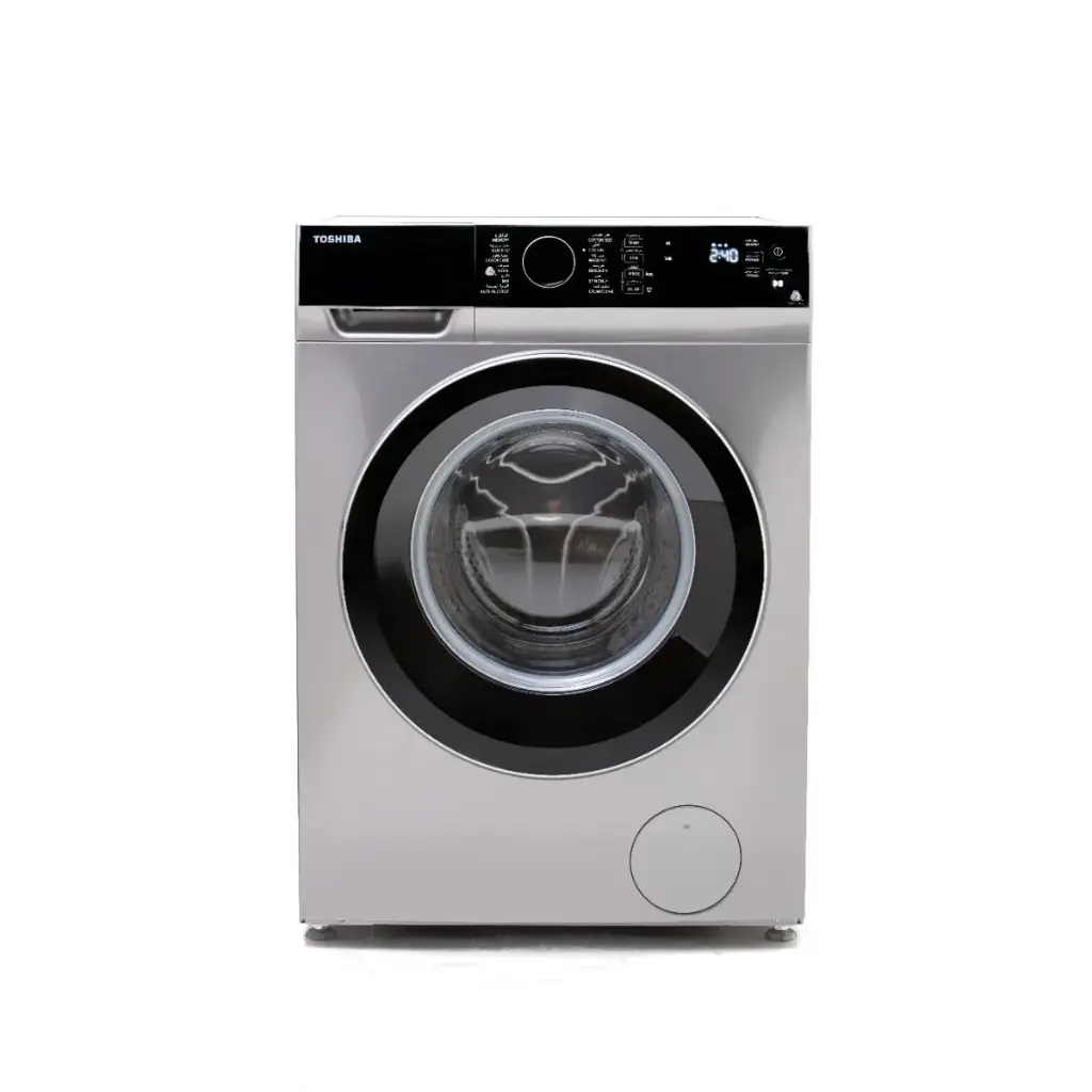 Toshiba Front Load Automatic Washing Machine, 8 KG, Inverter Motor, Silver - TW-BJ90M4E(SK)