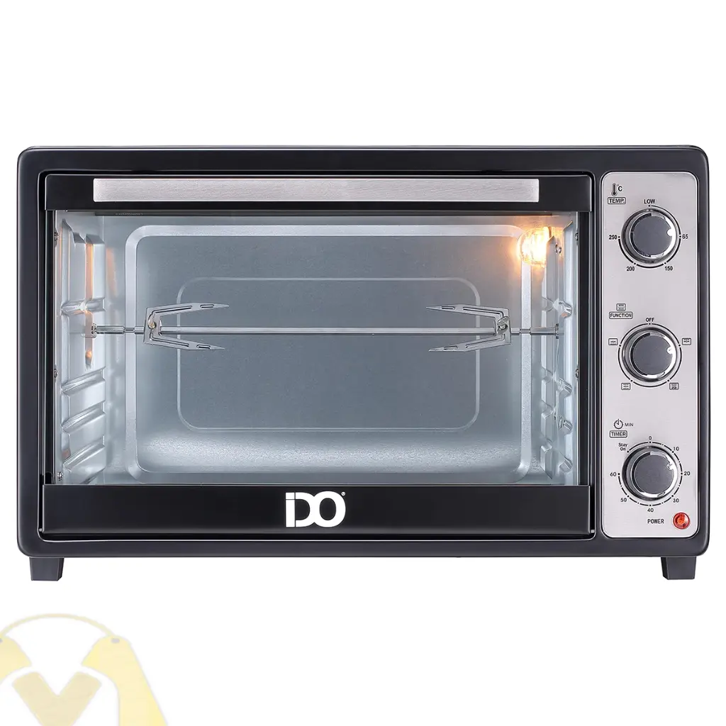 IDO Freestanding Electric Oven, 45 Liters, 1800 Watt, Black and Silver - TO45SG-BK