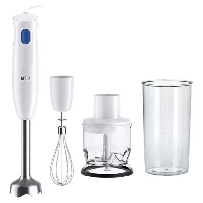 Braun MultiQuick 1 Hand Blender with Chopper, 450 Watts, 350ml, White and Blue - MQ10.202MWH