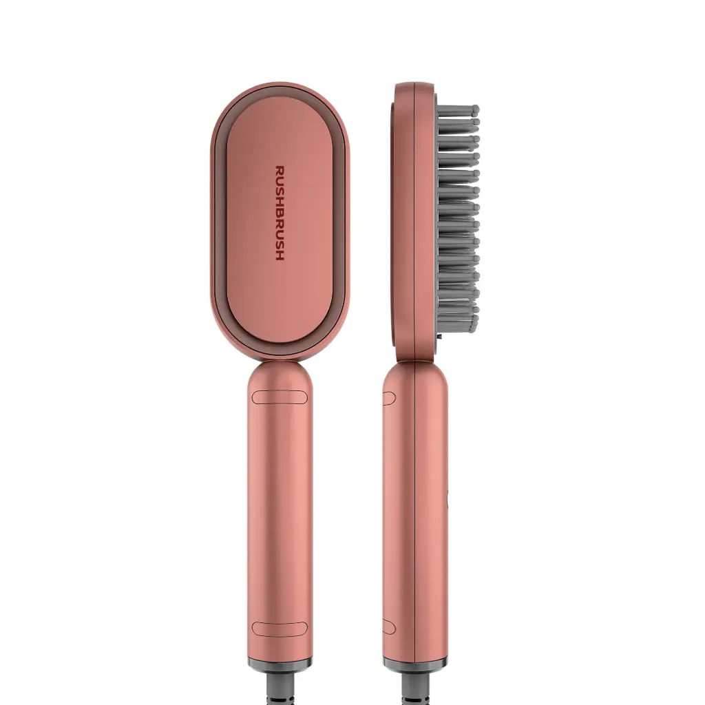 Rush Brush Hair Straightening Brush, Rose Gold - S3 Lite 