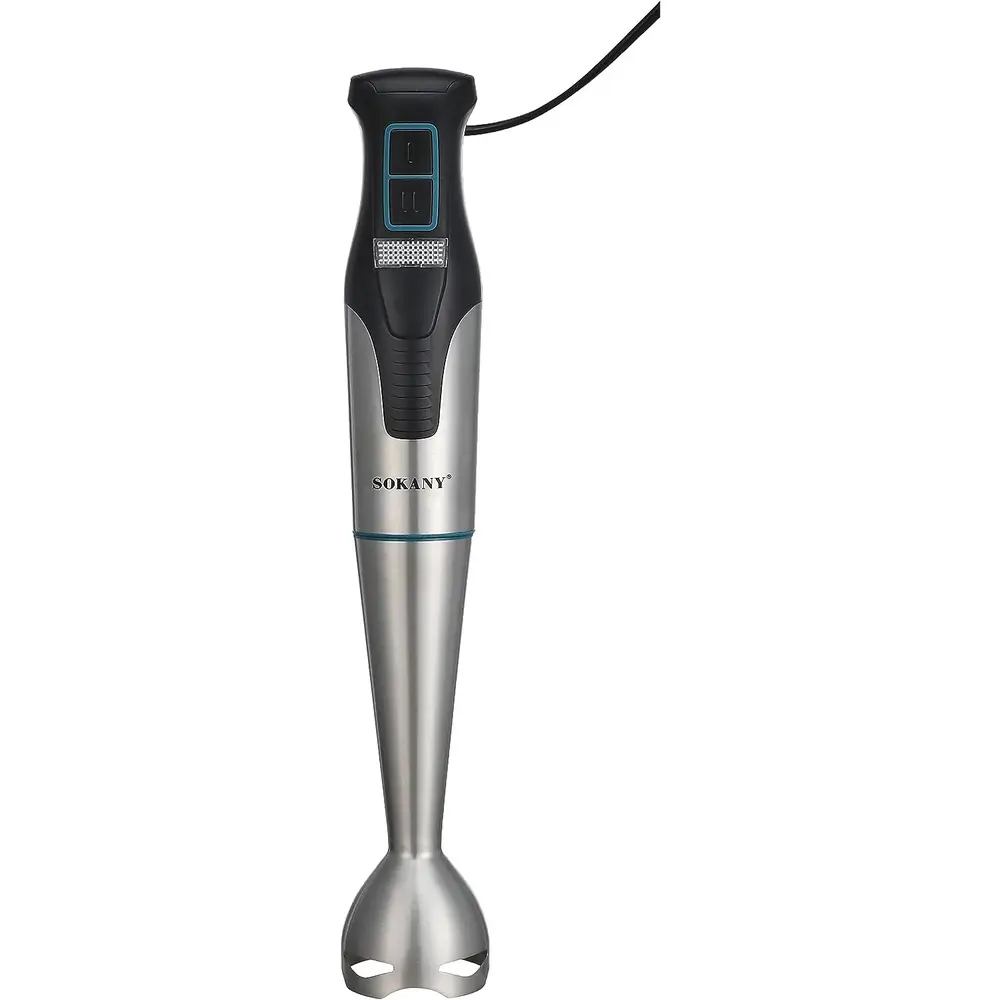 Sokany Hand Blender, 1200 Watt, Black and Silver SK-758N