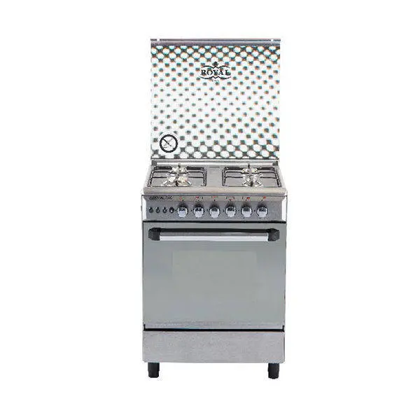 Royal Gas Cooker Hero 4 Burners 60cm With Fan Stainless Steel - 2010285 