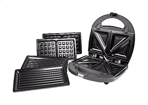 City 3 in 1 Sandwich Maker, 800 Watt, Black, HMA-1041