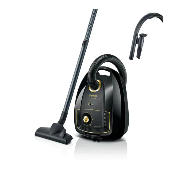 Bosch Series 4 Bagged Vacuum Cleaner, 2000 Watt, Black and Gold - BGL38GOLD 