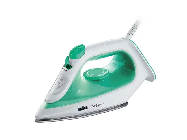 Braun TexStyle1 Steam Iron, 2000 Watt - White And Green - SI1040 