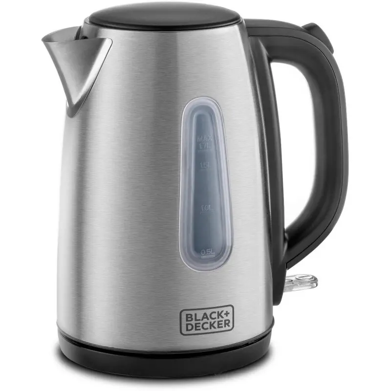 Black+Decker Kettle, Stainless steel, 2000 Watt, 1.7 Liters – JC450
