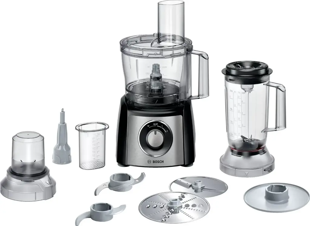 Bosch Food Processor Multi Talent 3, 900 Watt, 2.3 Liters, Silver - MCM3PM386 