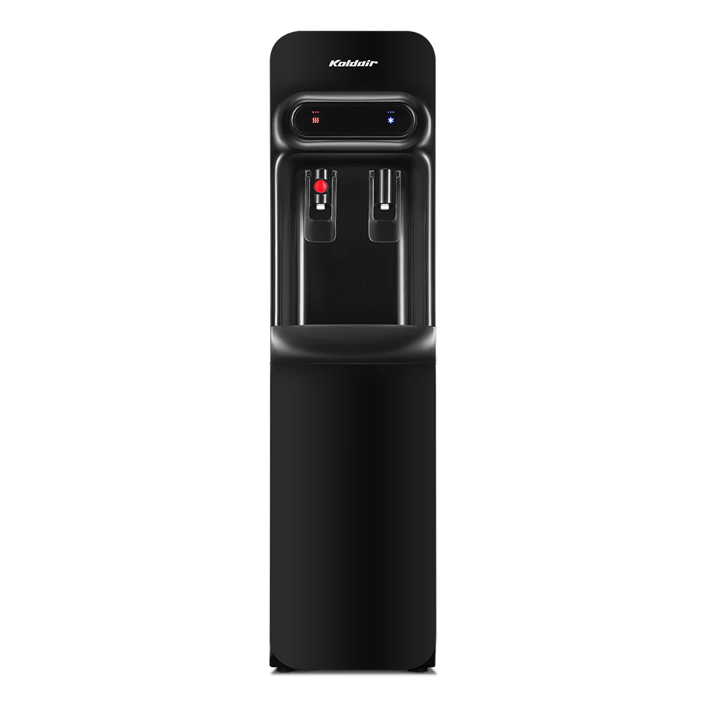 Koldair Classic Water Dispenser, Top-Load, Slim, Hot and Cold Taps, Black 