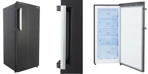 Fresh Upright Deep Freezer, No Frost, 130 Liter, Black, FNU-L250BC - 500011696