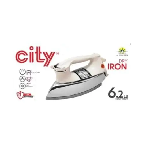 [HMA-1013] City Dry Iron, 1000 Watt, White - HMA-1013