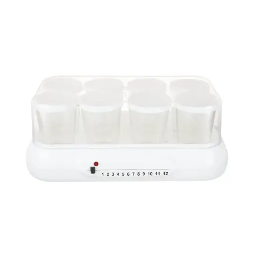 [62240099675650] City Electric Yogurt Maker, 8 Cup, White/Clear - HMA-1003