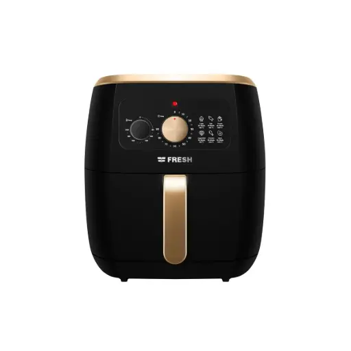 [6221103015850] Fresh Air Fryer Mechanical 1800 Watt 7 Liter Golden - FAF-M1800 - 500018915