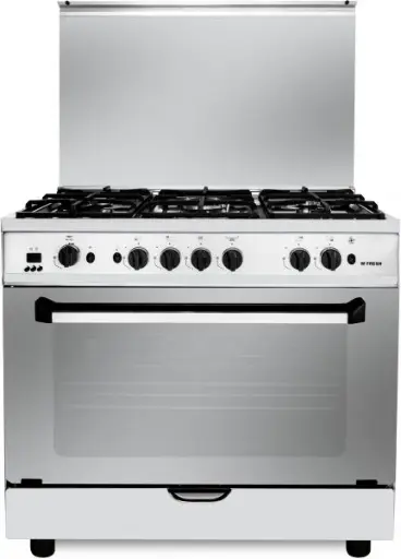 [6221103006996] Fresh Digital Gas Cooker, 5 Burners 90 cm , Stainless Steel - 500007497