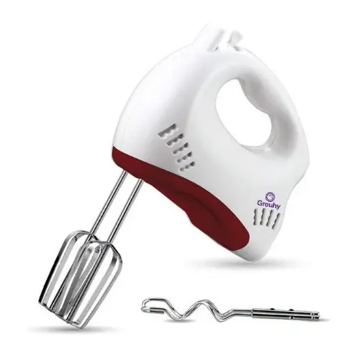 [GHM400WR] Grouhy Hand Mixer 400 Watt, 4 Speeds, Turbo Speed, White GHM400WR