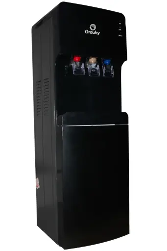 [6223007801102] Grouhy Hot, Cold And Normal Water Dispenser With Cabinet, Black - GKU3WDCBT