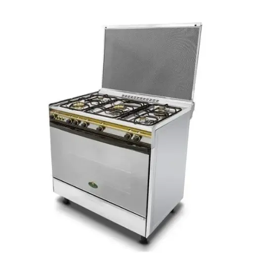 [8900S] Kiriazi Super Gas Cooker, 5 Burners, Stainless Steel, 90 cm - 8900S لاغى
