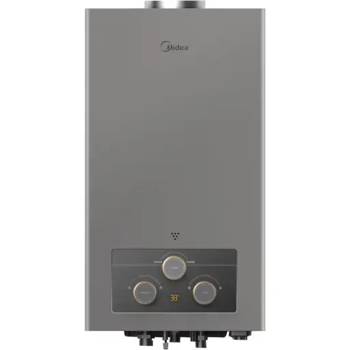 [6221284000829] Midea Gas Water Heater, 10 liters, Grey - MGWH10-20MDNEG(S)-GTIN