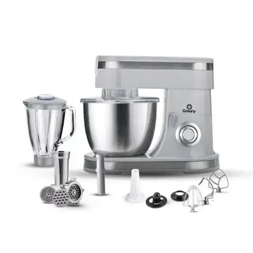 [6223016530776] Stand Mixer with Grinder Grouhy  - 1400 Watt - Grey - GKM1431GR