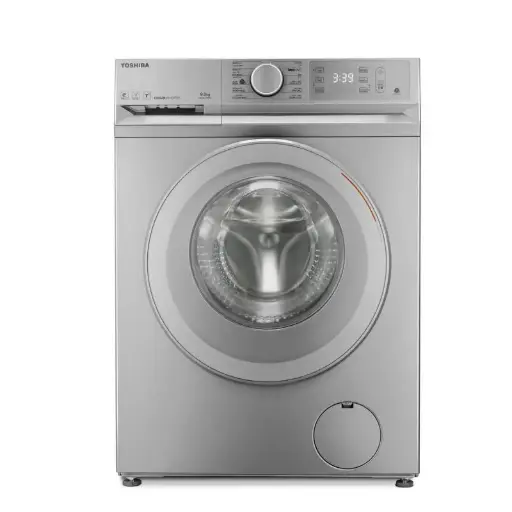 [6221284000423] Toshiba Front Load Automatic Washing Machine, 9Kg, Inverter Motor, Silver - TW-BL100A4EG(SS)