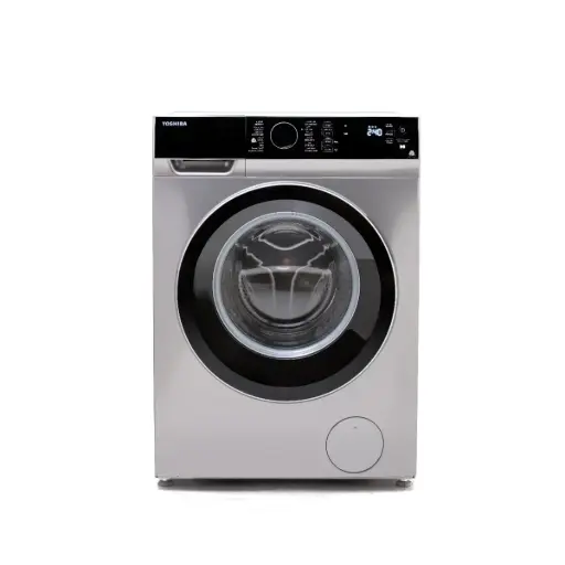 [6221284000096] Toshiba Front Load Automatic Washing Machine, 8 KG, Inverter Motor, Silver- TW-BJ90M4E(SK)
