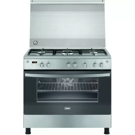 [943006580] Zanussi CoolMax Digital Gas Cooker, 90 Cm, 5 Burners - ZCG94396XB