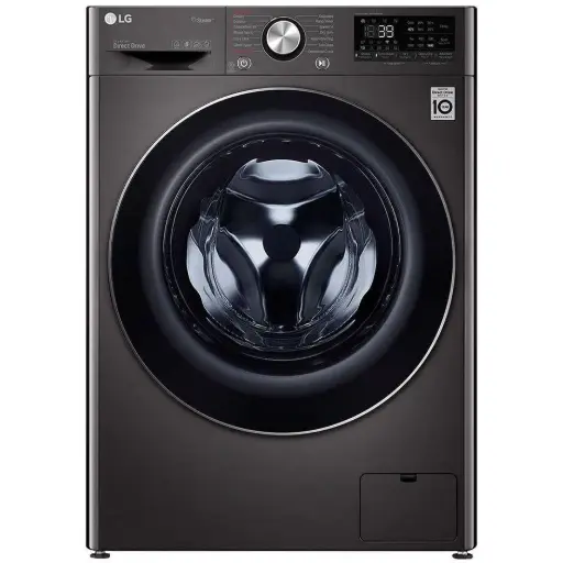 [6223004878671] LG Front Load Full Automatic Washing Machine With Dryer, 9 Kg, Black Steel - F4R5VGG2E