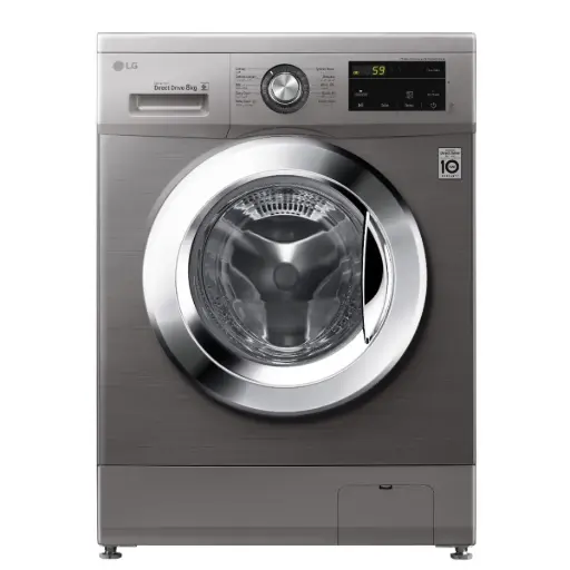 [FH2J3TNG5] LG Front Load Inverter Washing Machine, 8KG, Silver - FH2J3TNG5