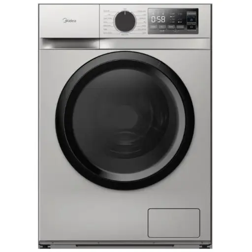 [MFN09W70B/S] Midea 7KG Front Load Washing Machine Inverter Motor - Silver - MFN09W70B/S