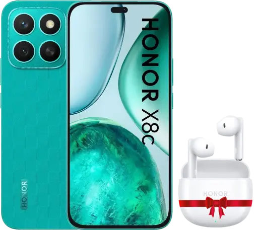 [X8C] Honor X8C Dual SIM Mobile, 512GB, 8GB RAM, 4G LTE, Green + ( Honor Earbuds X6 as a gift )