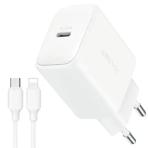 [JR-TCF20] Joyroom JR-TCF20 PD 20W Charger-White (EU) + C to C/C to L Cable 1m
