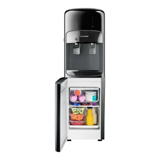 [Type AF] Koldair Hot & Cold Water Dispenser With Refrigerator, 2 Taps, Black - Type AF