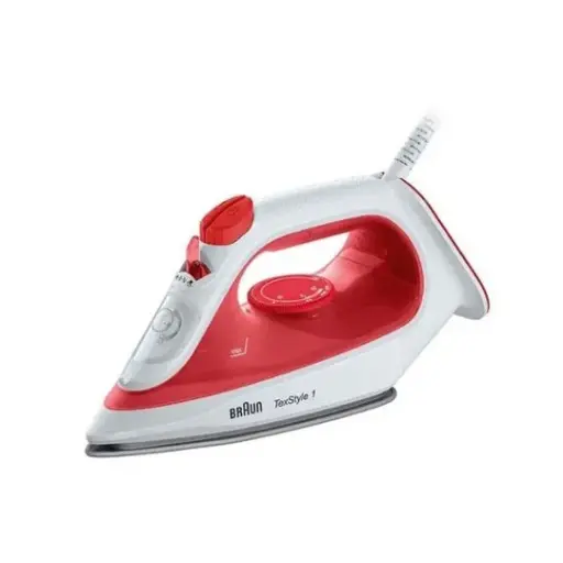 [SI1019] Braun TexStyle 1 Steam Iron, 220ml, 1900 Watt, Red and White - SI1019