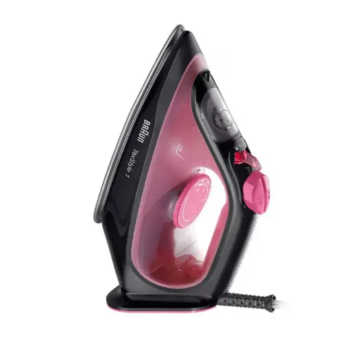 [SI1070] Braun TexStyle 1 Steam Iron, 2000 Watt, Black And Purple - SI1070 