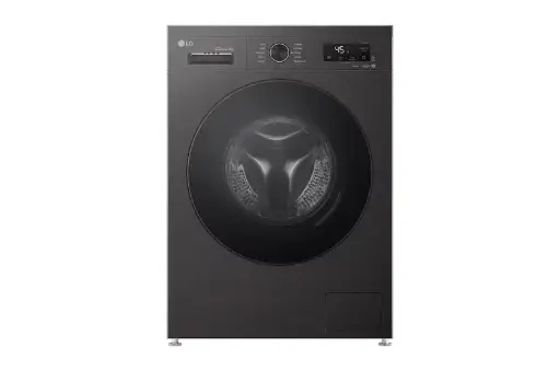[F4Y2TYG6X] Lg Inverter Front Load Washing Machine, 8 kg, Onyx Black - F4Y2TYG6X 
