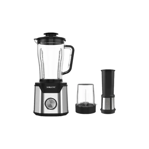 [SK-03072] Sokany 3 In 1 Stainless Steel Blender, 1000 Watt, 2.5 Liters - SK-03072
