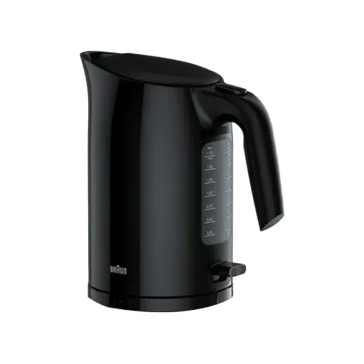 [WK3100BK] Braun PurEase Electric Kettle, 2200 Watt, 1.7 Liters, Black - WK3100BK
